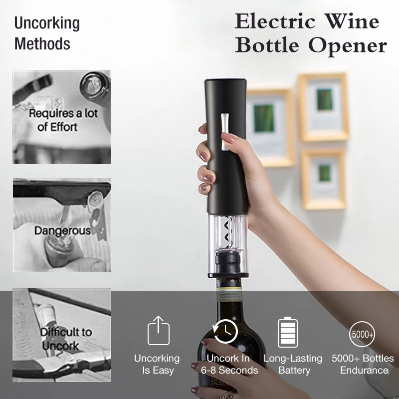 Automatic Bottle Opener for Red Wine Foil Cutter Electric Red Wine Openers Kitchen Accessories Gadgets Bottle Opener