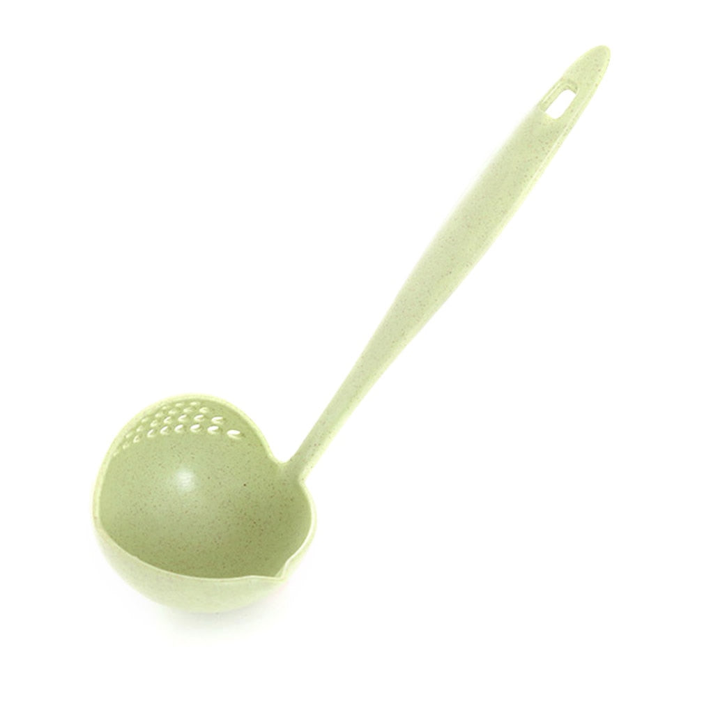 Kitchen Soup Spoon Long Handle Kitchen Strainer Solid Color